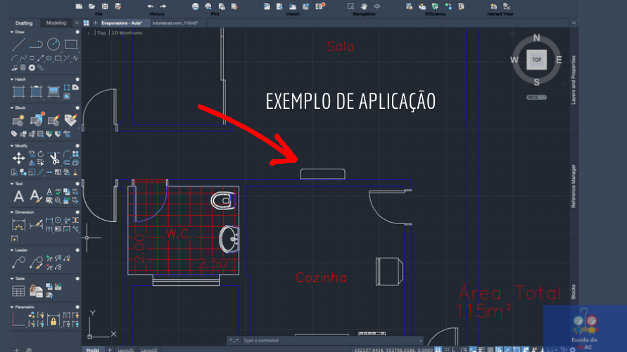 bloco de ar condicionado para autocad.