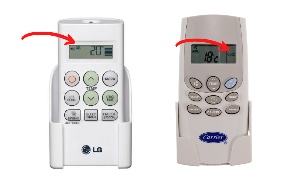 O que significa COOL no Controle remoto do Ar condicionado? Exemplos controle remoto LG e Springer Carrier