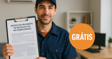 modelo de orçamento de instalação de ar condicionado