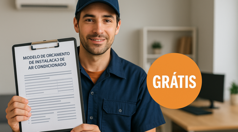 modelo de orçamento de instalação de ar condicionado
