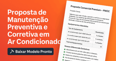 Proposta de Manutenção Preventiva e Corretiva em Ar Condicionado Modelo Profissional para Fechar Mais Contratos