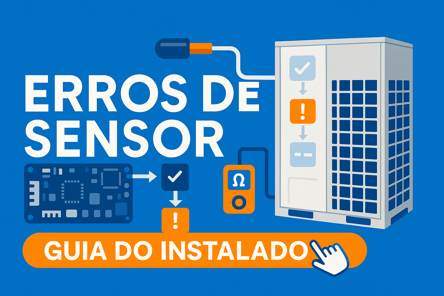 VRF LG: como diagnosticar e resolver erros de sensores de temperatura (01, 02, 06, 08, 16, 17, 18)